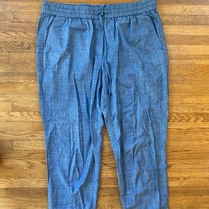 JCREW size 12 chambray drawstring crop pants